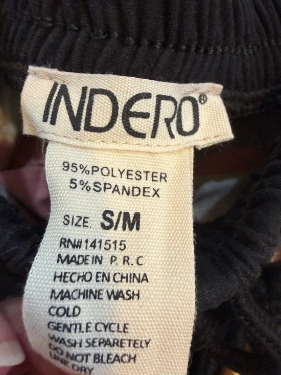 Floral Red Rose Print Black Jogger Pants - Picture 4 of 5